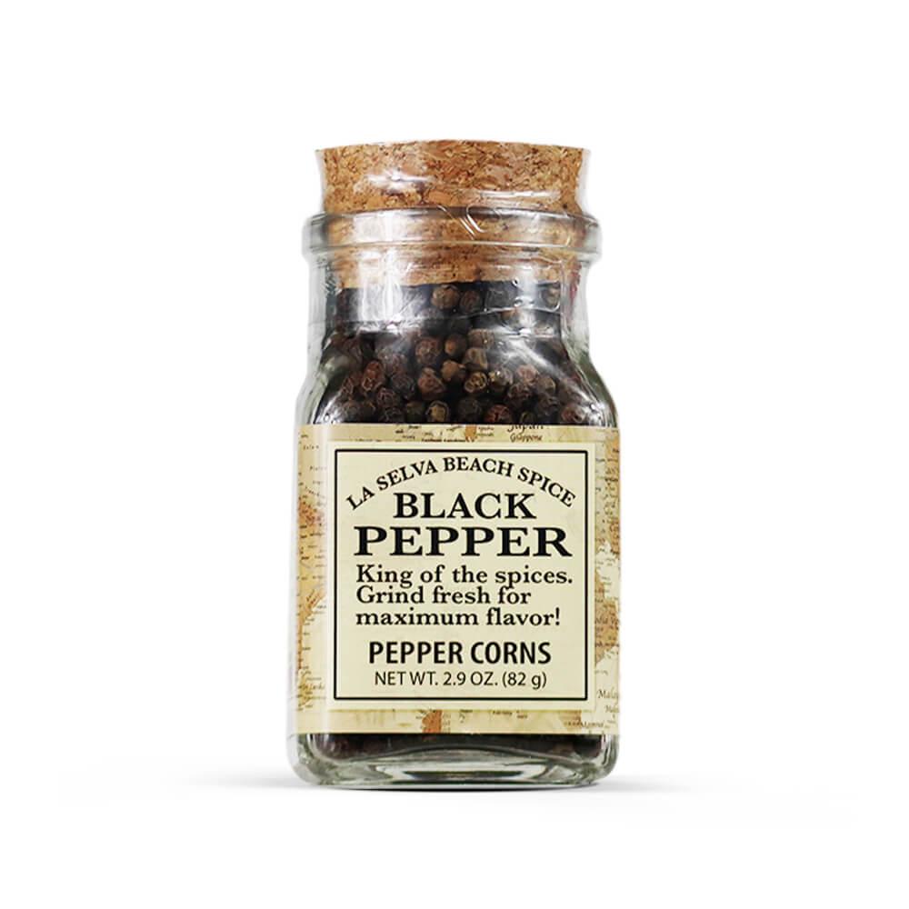Peppercorn - 2.9 Oz. Cork Jar - La Selva Beach Spice